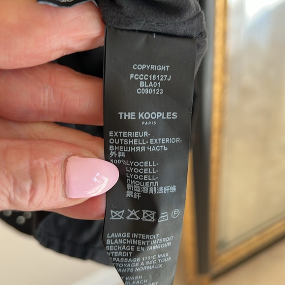 The Kooples Black Studded Sleeveless Shirt - Picture 7 of 10